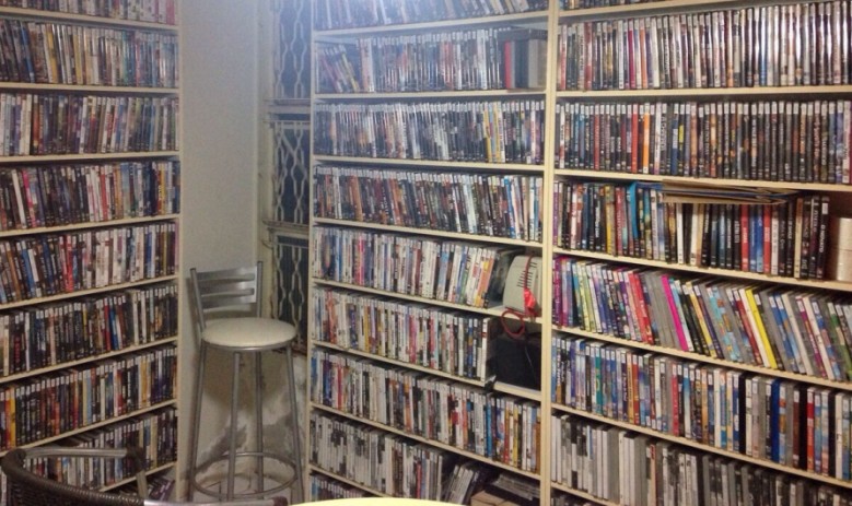 Parte do acervo de filmes de Luciane Damico, ex-proprietária da Cinemania