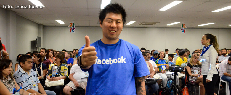 Kimura na palestra Facebook para negócios.