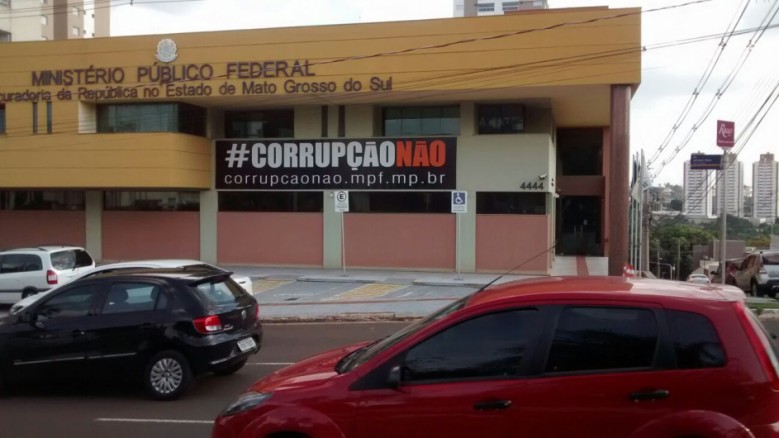 Sede do MPF-MS em Campo Grande com hashtag da campanha