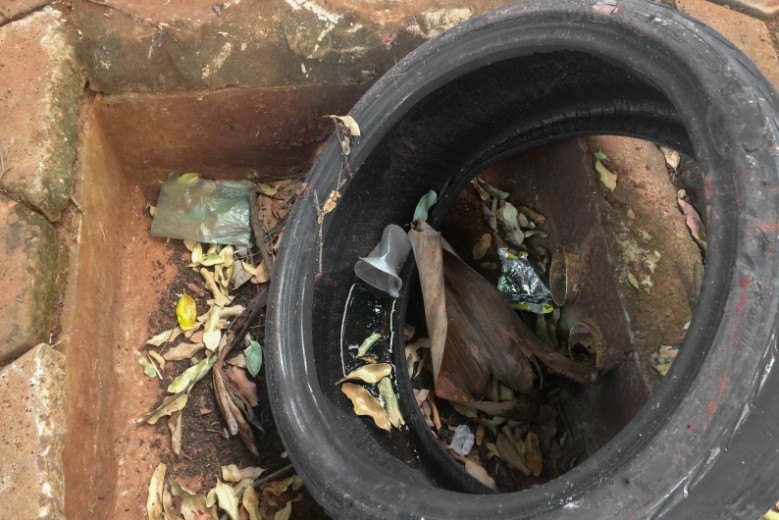 Pneus são potenciais focos de proliferação de dengue